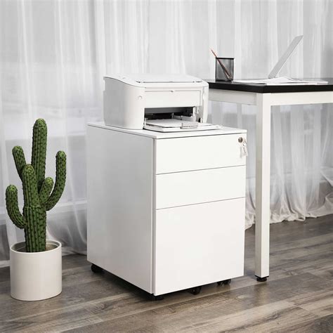 songmics mobile file cabinet with 3 steel pedestal file|SONGMICS 3 Drawer File Cabinet, Mobile Steel .